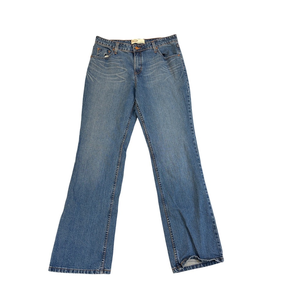 Signature by Levi Strauss Mid Rise Bootcut Jeans Blue Womens 14 Long Stretch